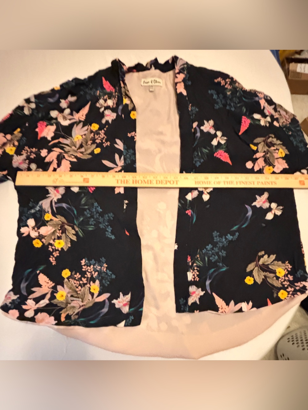 Emma & Olivia Floral Kimono or Topper w/ Pink Liner Women’s L/XL - Picture 11 of 14